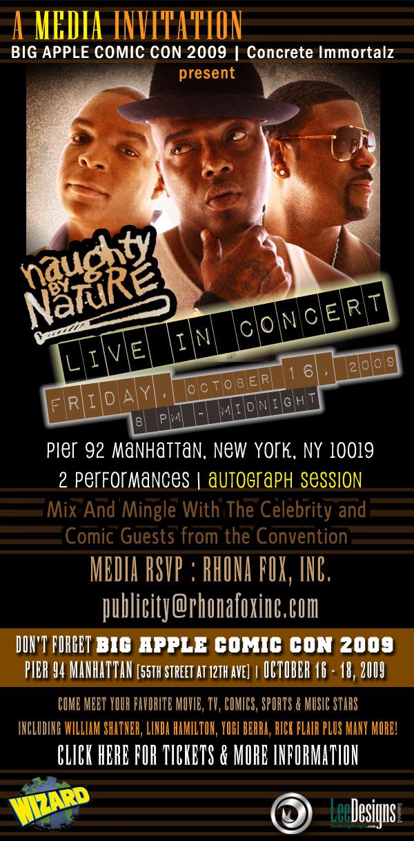 wizardcomic wizardcomic Naughty By Nature Live @ Big Apple Comic Con 2009