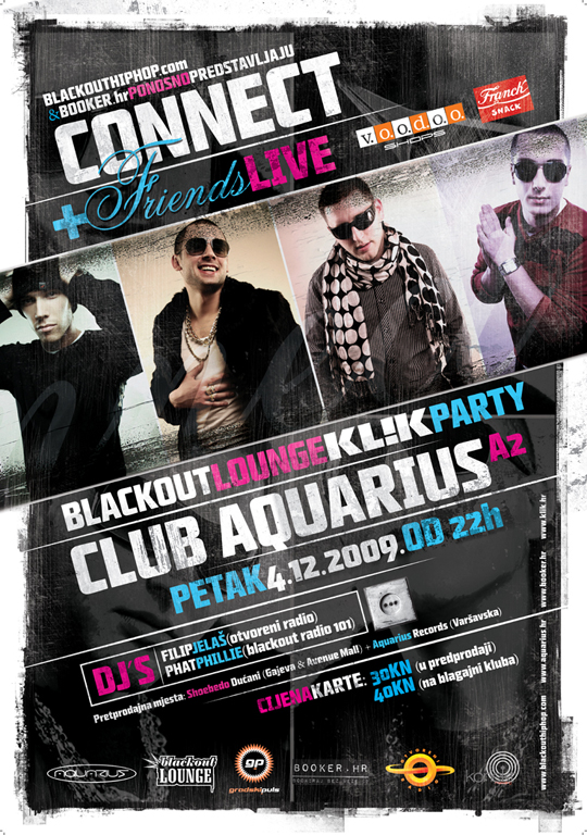 connect_blackout Plakat i flyer Connect & Friends Live @ Blackout Lounge (Klik party)