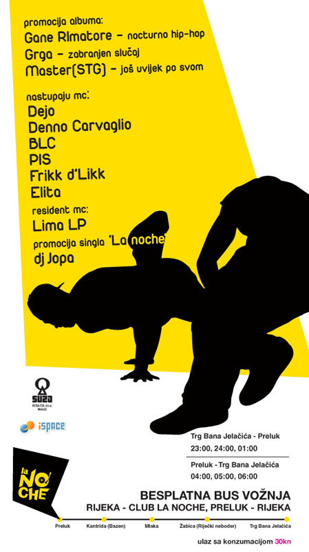 la noche flyer la noche FLYER 11 12 09 2donji Gane RImatore promovira svoj album