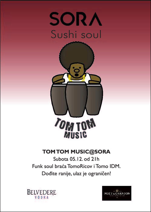 Tom Tom Music image001 Tom Tom Music present Sushi Soul @ Sora
