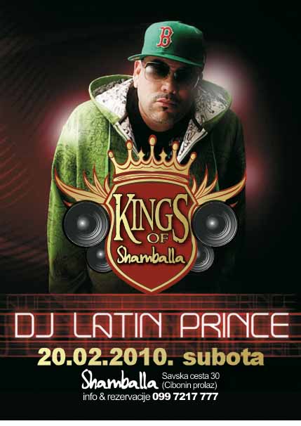 KingsOfShamballa 20 02 10 FLYER A6 DJ Latin Prince u Shamballi