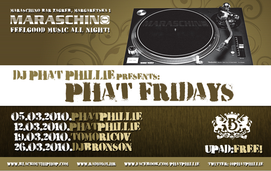 Maraschino_3 Marascino 3 Phat Fridays (raspored za ožujak)