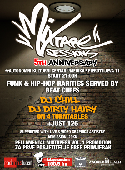 mixtape_sessions flyer Mixtape Sessions Radio Show 5th Anniversary @ Medika (Zagreb)