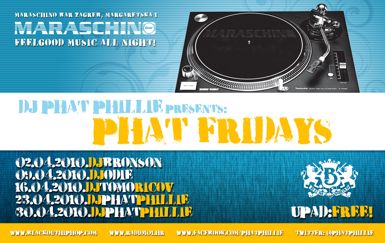 Marascino oglas 4mjesec1 Phat Fridays @ Maraschino (Zagreb)
