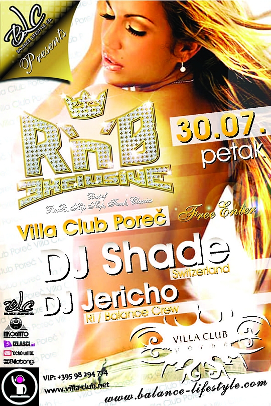 30.07 Dj Shade @ Villa Club DJ Shade @ RnB Exclusive