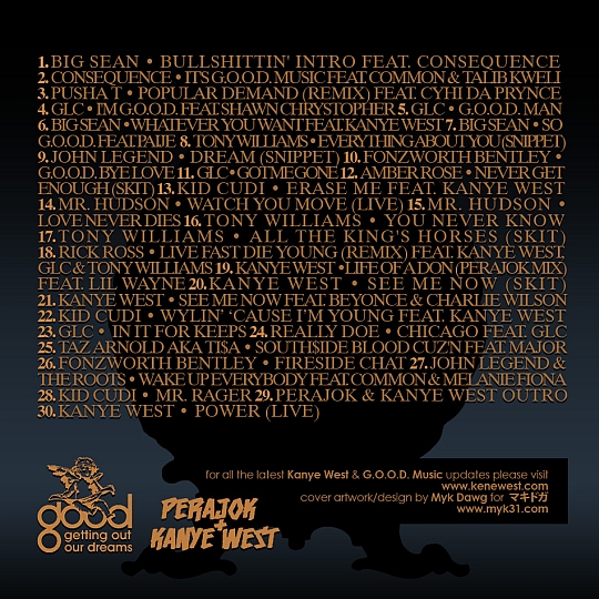 Perajok Kanye West Presents G.O.O.D. Ass Mixtape BACK Perajok & Kanye West Present: G.O.O.D. Ass Mixtape