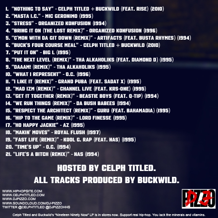 BUCKS-BACK BUCKS BACK Buckwild & Celph Titled Bucks Wildest Beats (Mixtape)
