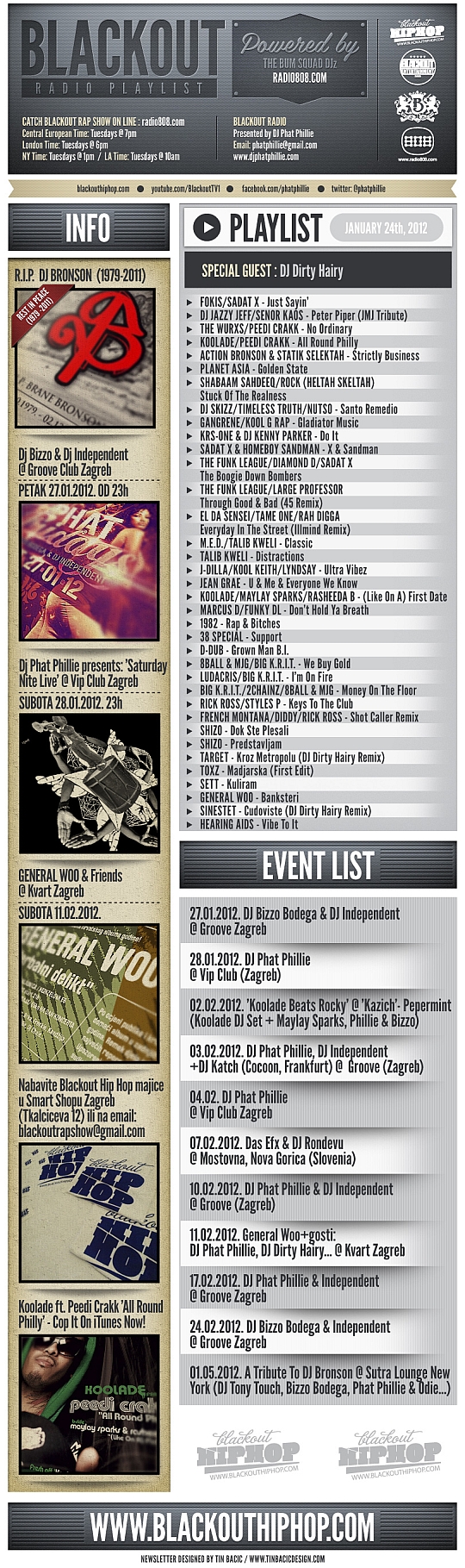 PLAYLIST 24.01.2012 Blackout Radio Playlist & DL Links (Jan 24th, 2012)