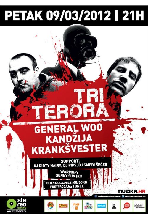 stereo tri terora stereo tri terora Tri Terora: General Woo, Kandžija & Krankšvester @ Stereo (Rijeka)