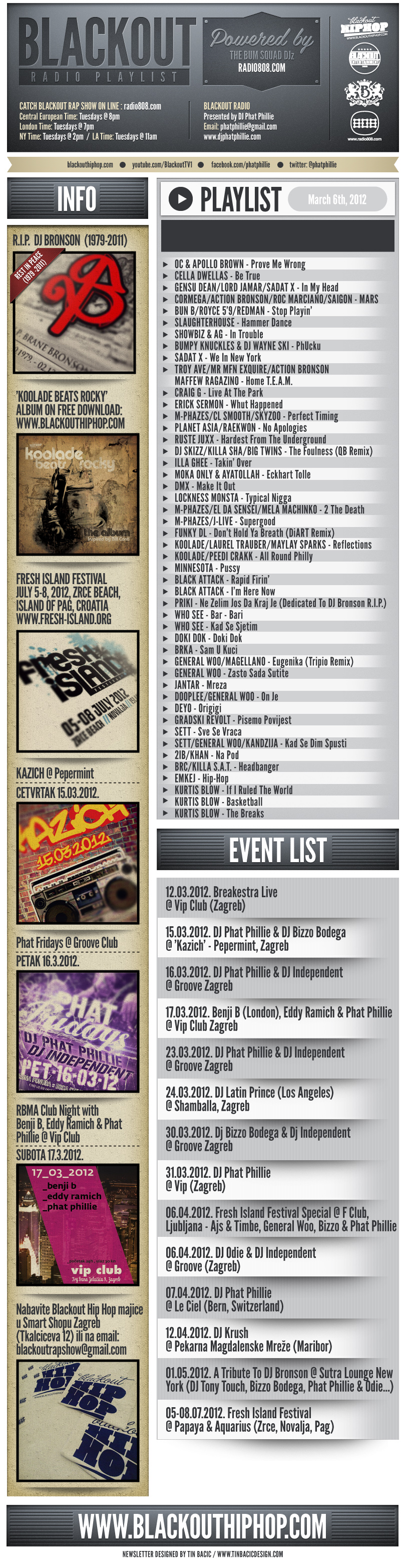 PLAYLIST 6.3. PLAYLIST Blackout Radio Playlist & DL Links (Mar 6th, 2012)