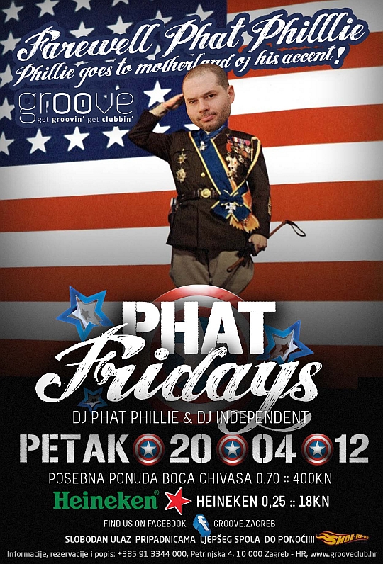 PHAT FRIDAYS 20.4 Phat Fridays večeras u klubu Groove!