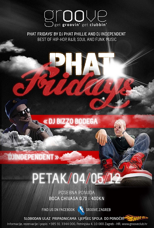 PHAT FRIDAYS 04.05. Večeras: Phat Fridays u klubu Groove!