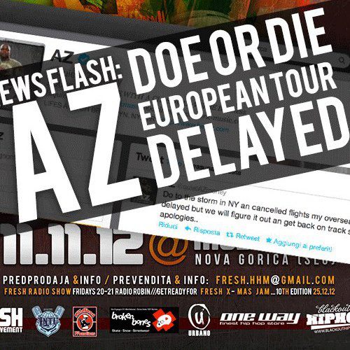 az tour delayed AZ odgodio europsku turneju