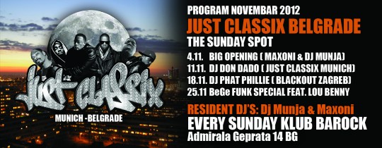 Just Classix program just classix program 540x210 Just Classix @ Klub Barock (Beograd)