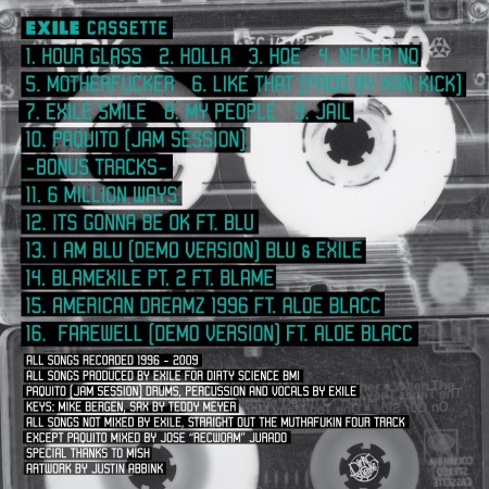 01EXILE CASSETTE BACK 1200X1200 450x450 Exile   Cassette (Mixtape)