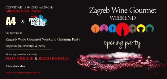 wine cooler pozivnica B 540x256 Zagreb Wine Gourmet Weekend opening party @ Glipoteka HAZU